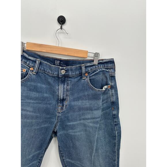 Gap Womens Girlfriend Jeans Size 12/31 Distressed High Waisted Ankle - Picture 5 of 8